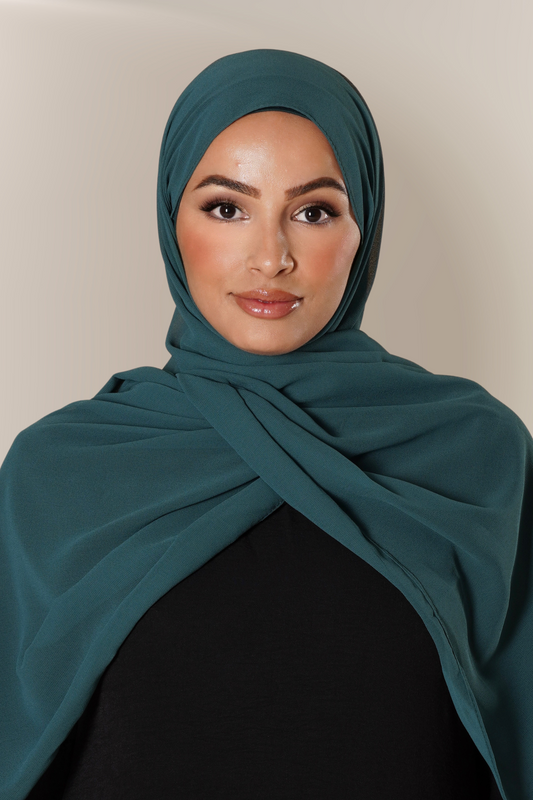 Exklusiv Chiffon Hijab - Teal