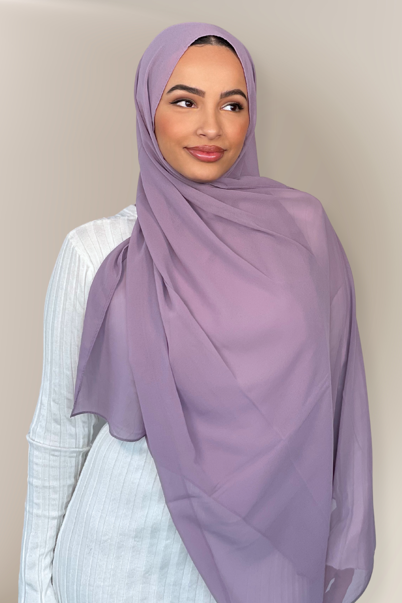 Exklusiv Chiffon Hijab - Violett