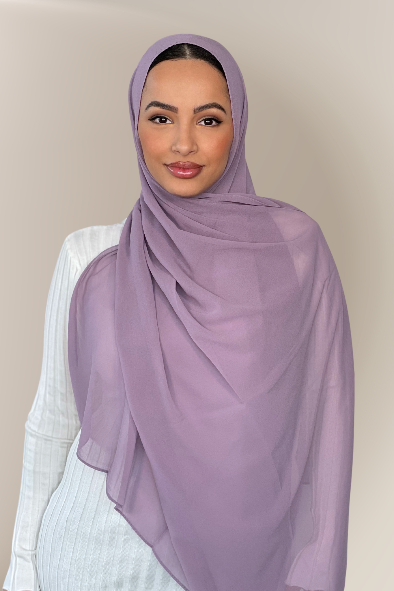 Exklusiv Chiffon Hijab - Violett