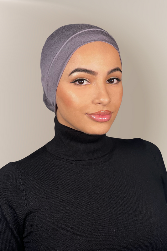 Hijab Underslöja - Mörk Grå
